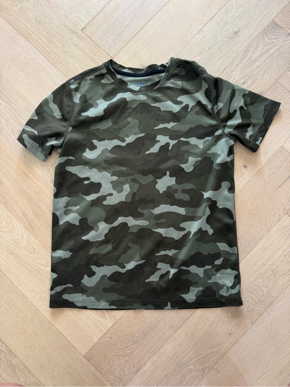 Boy's Camo Short Sleeve T-Shirt - Olive Green